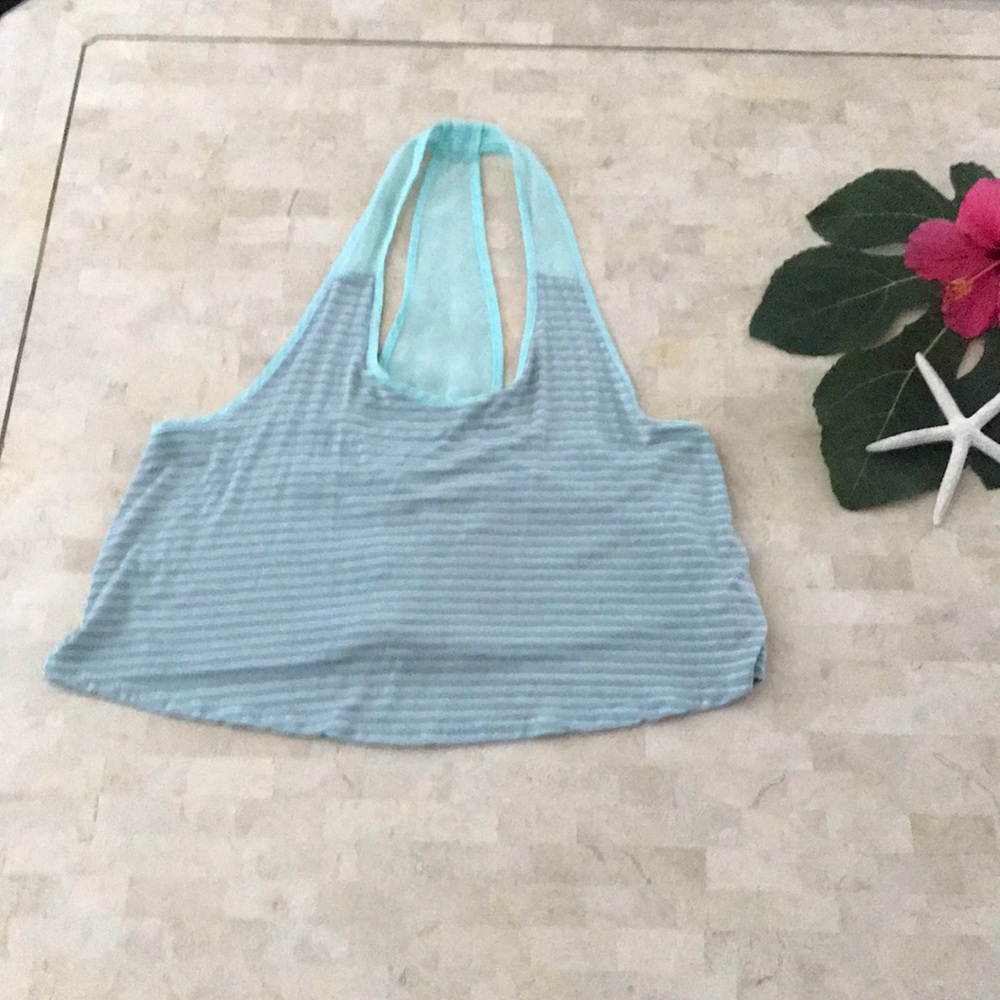 Cute crop top chiffon halter